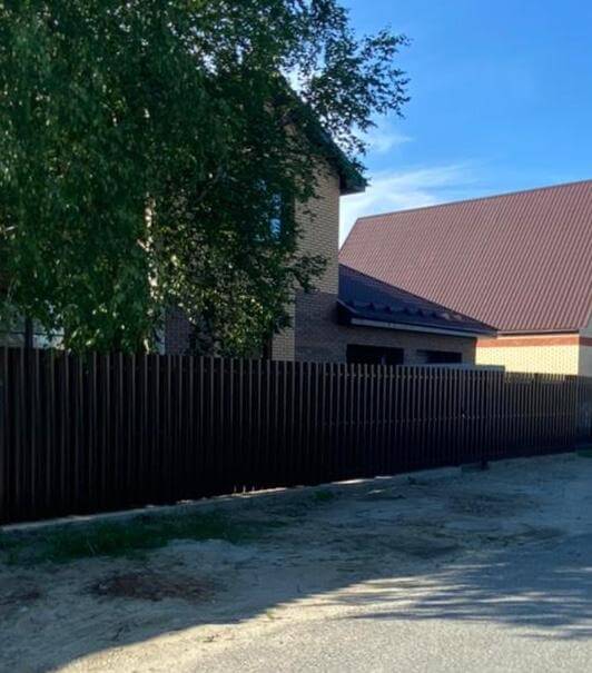 забор из штакетника шоколад фото3 в Краснодаре