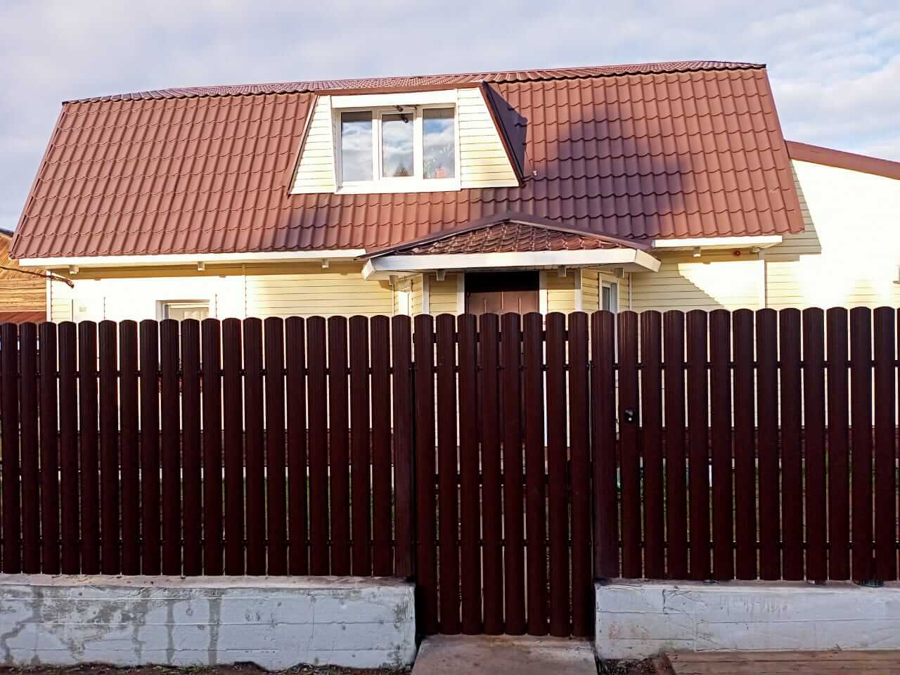 забор из штакетника шоколад фото4 в Краснодаре