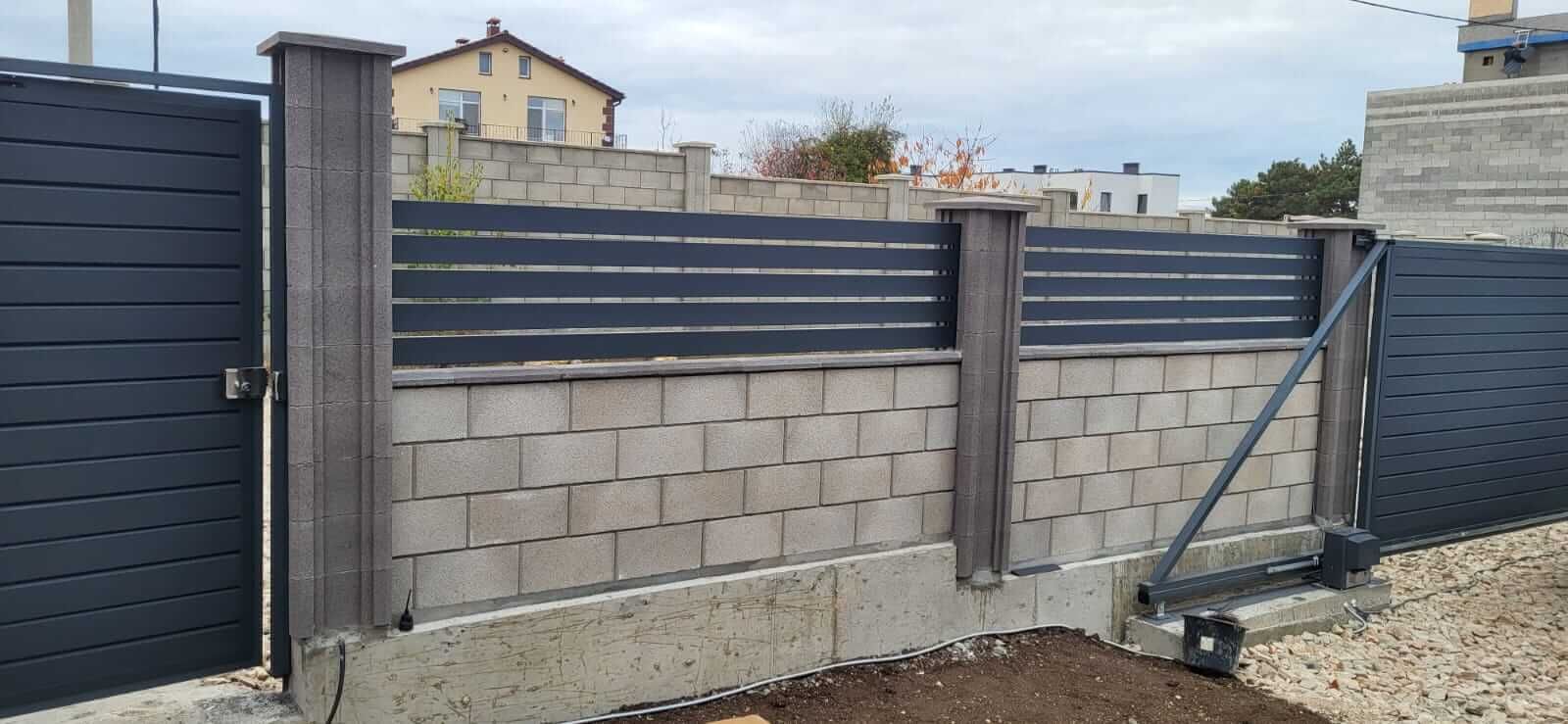 Забор-ранчо из металлопланкена 28м RAL7024 Серый Графит МАТТЕ в Краснодаре