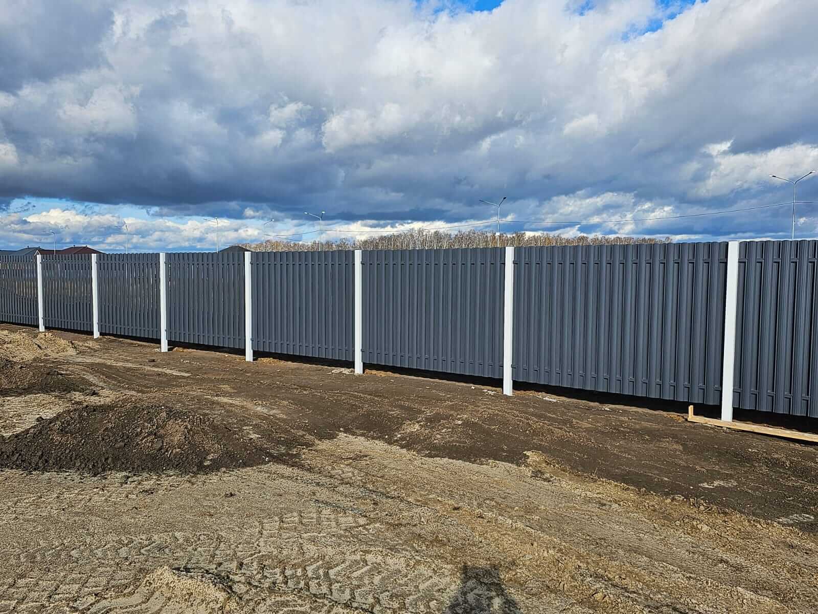 Забор из евроштакетника 234м RAL7024/7024 Серый Графит двусторонний фото 2 в Краснодаре