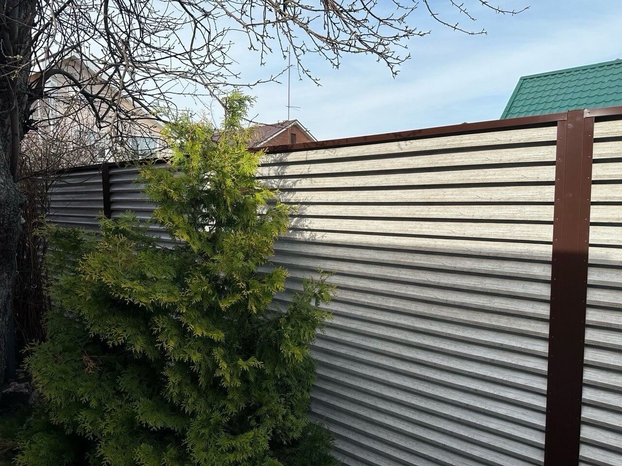 Забор-жалюзи из ламелей ЭКО-Z 32м Ясень Printech фото 1 в Краснодаре
