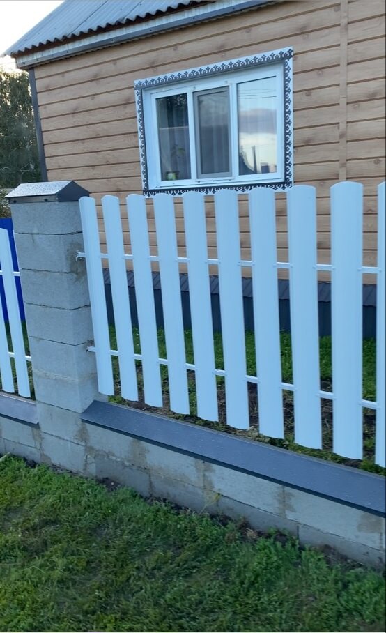 Забор из евроштакетника 16м RAL9003/9003 Белый двусторонний фото 2 в Краснодаре