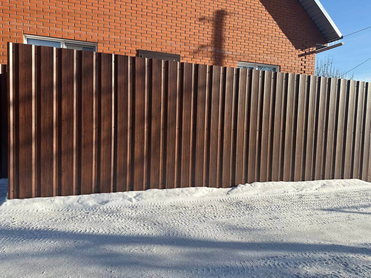 Забор из профнастила НС-21 22м Античное Дерево Принтек фото 4 в Краснодаре