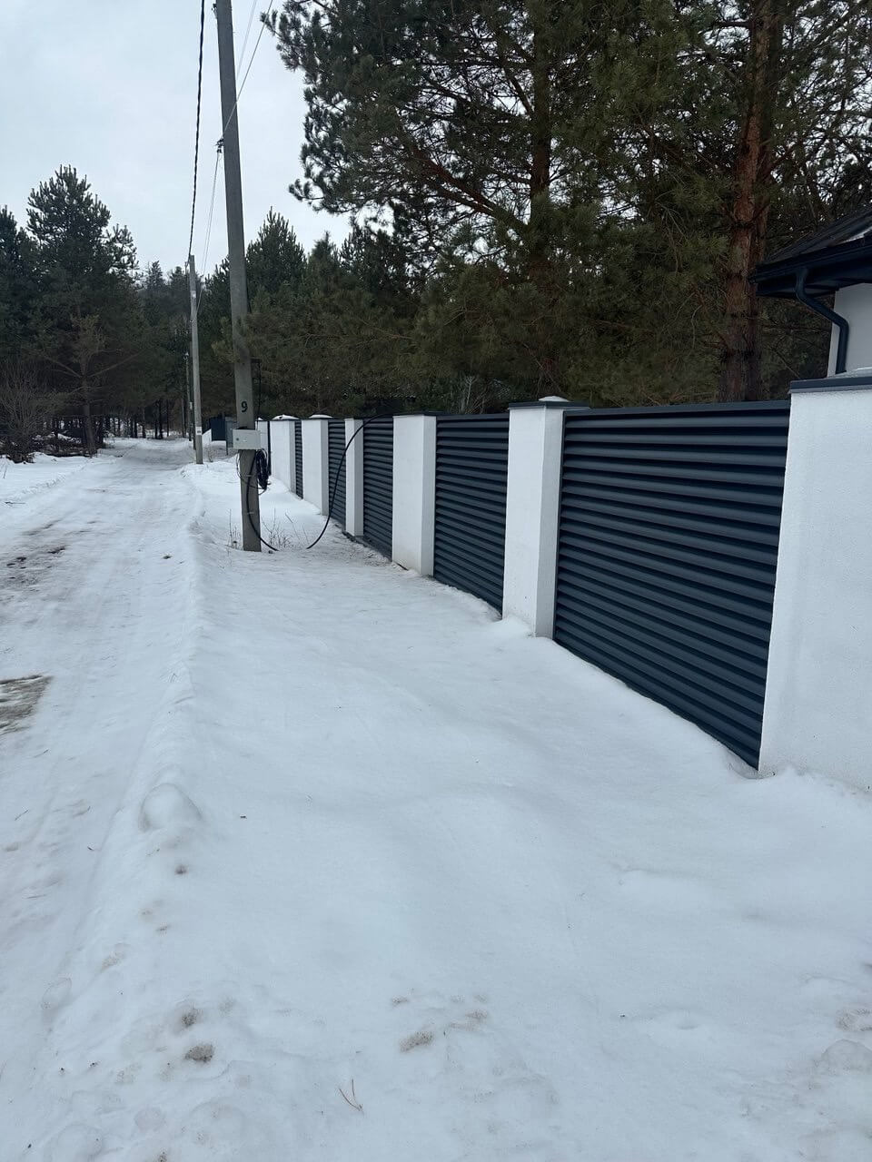 Забор-жалюзи 76м RAL7024/7024 Серый Графит двусторонний МАТТЕ фото 5 в Краснодаре