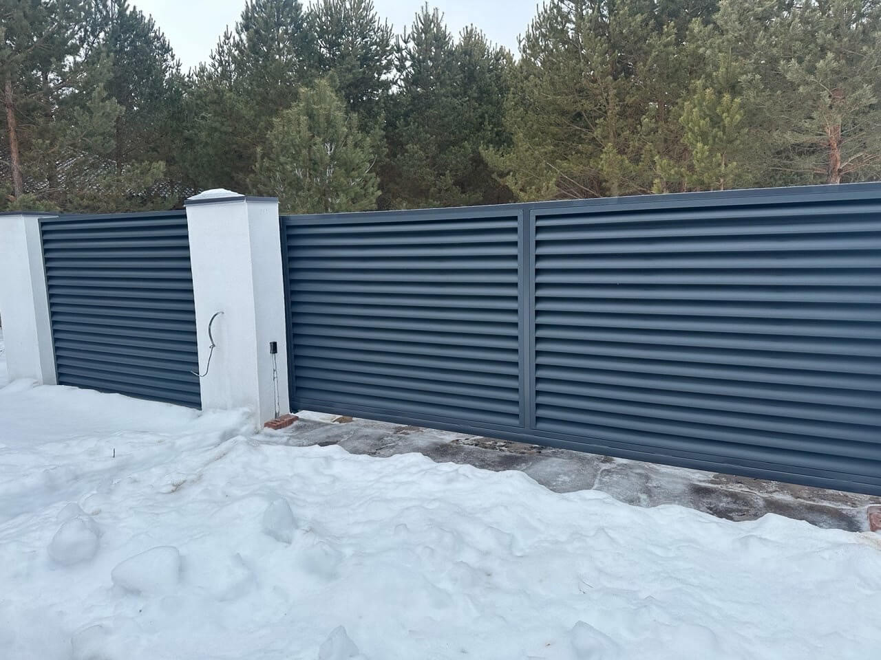 Забор-жалюзи 76м RAL7024/7024 Серый Графит двусторонний МАТТЕ в Краснодаре