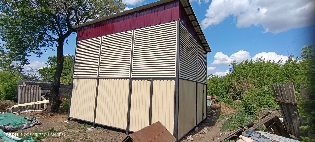 Сенник из ламелей еврожалюзи RAL1015 Слоновая Кость фото 2 в Краснодаре