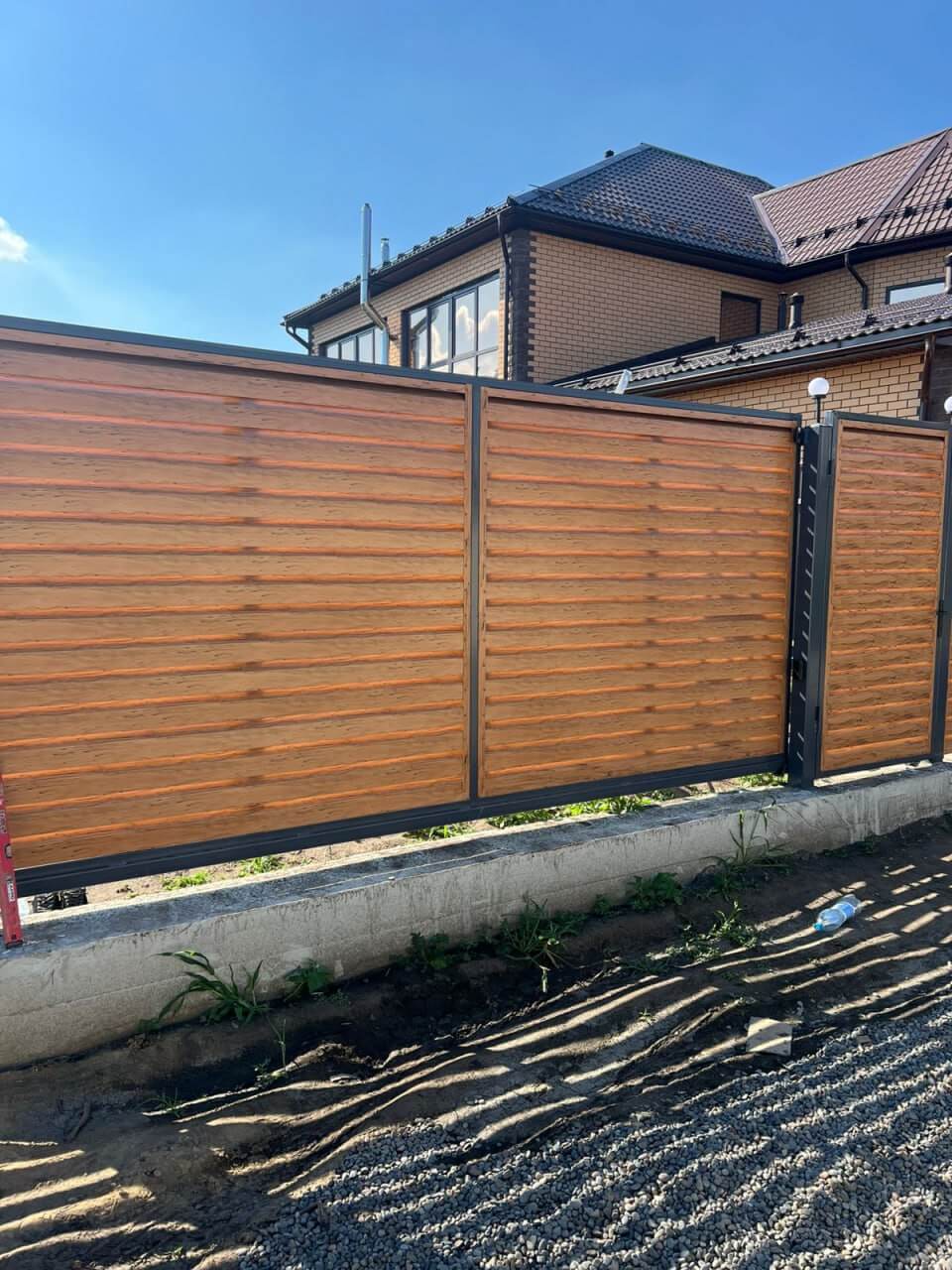 Забор-жалюзи из ламелей Хай-Тек 57м Кипарис 2xPrintech двусторонний фото 3 в Краснодаре