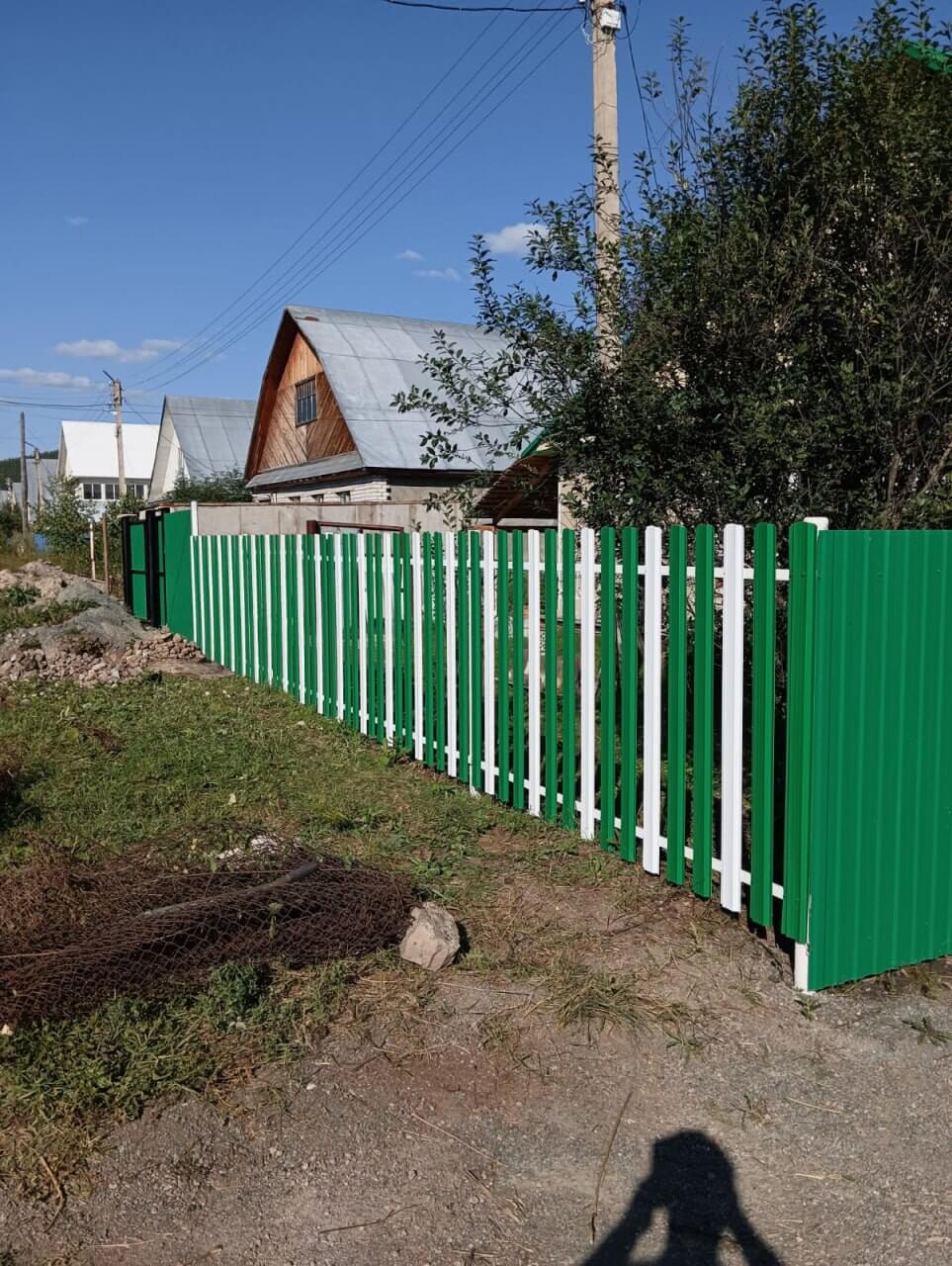 Забор из евроштакетника 10м RAL9003 Белый, RAL6029 Зеленая Мята в Краснодаре