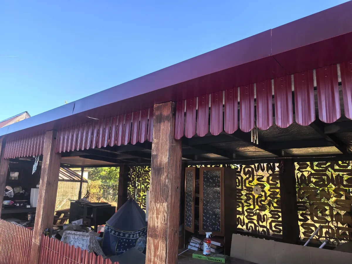 Евроштакетник под крышу беседки RAL3005/3005 Красное Вино двусторонний в Краснодаре
