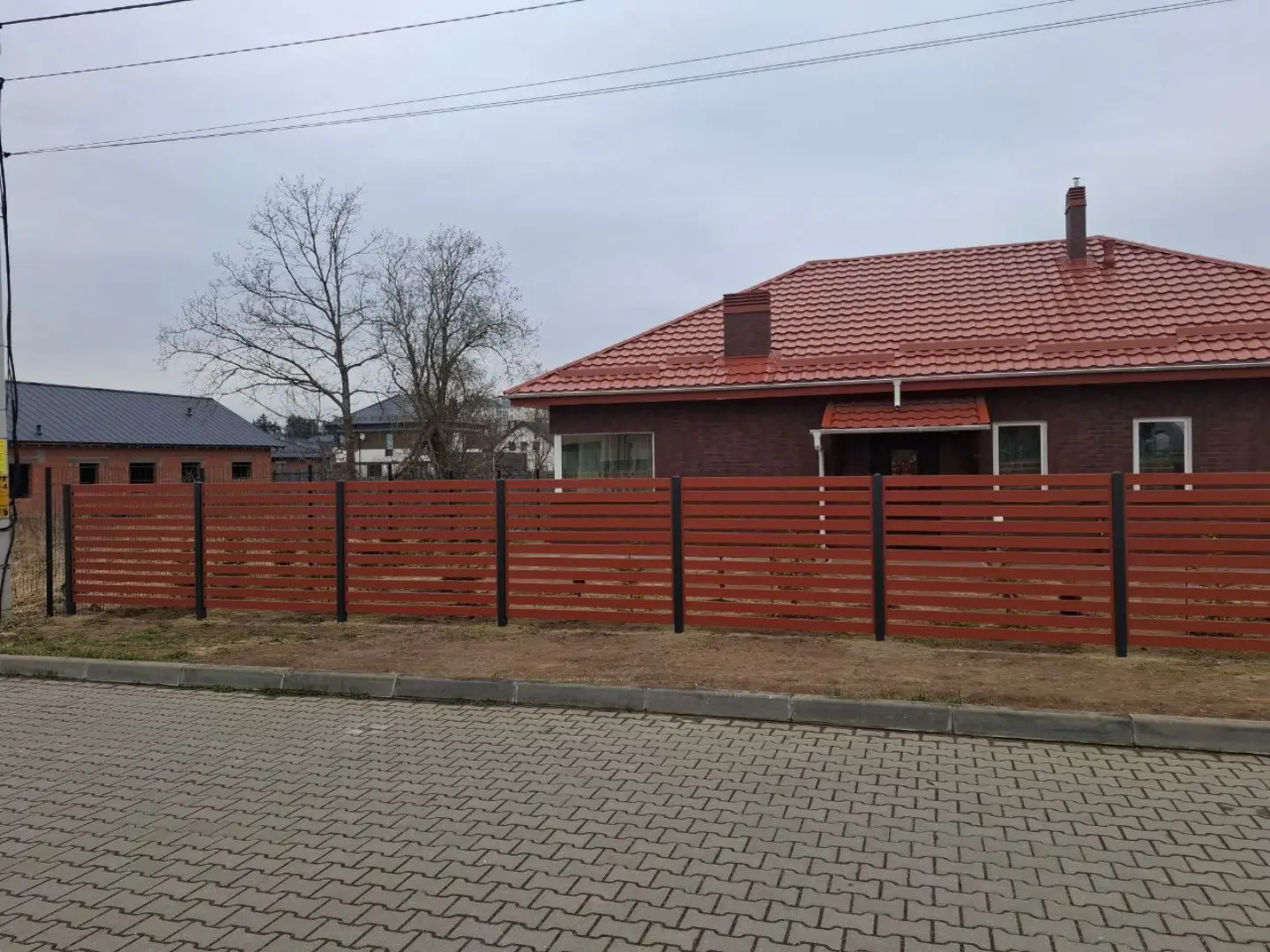 Забор-ранчо из металлопланкена 18м RAL8004 Терракотовый фото 3 в Краснодаре